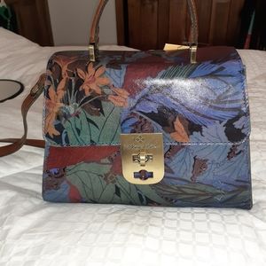 Patricia Nash Leather Crossbody Chauney Satchel.